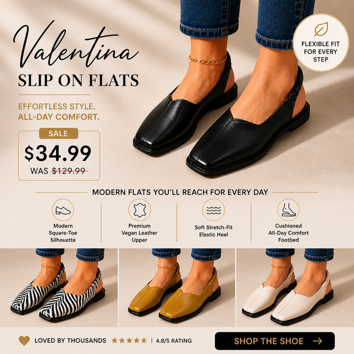VALENTINA SLIP ON FLATS