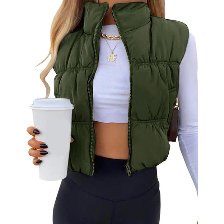 Caroline | Sleeveless Puffer Vest with Sleek Stand Collar for Women