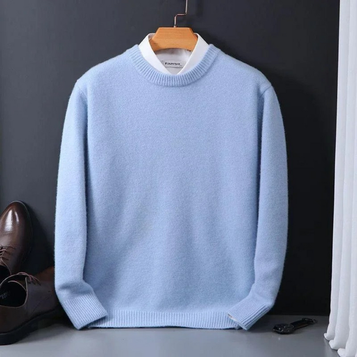 Noah | Cashmere Crew Neck Sweater with Refined Finish for Men