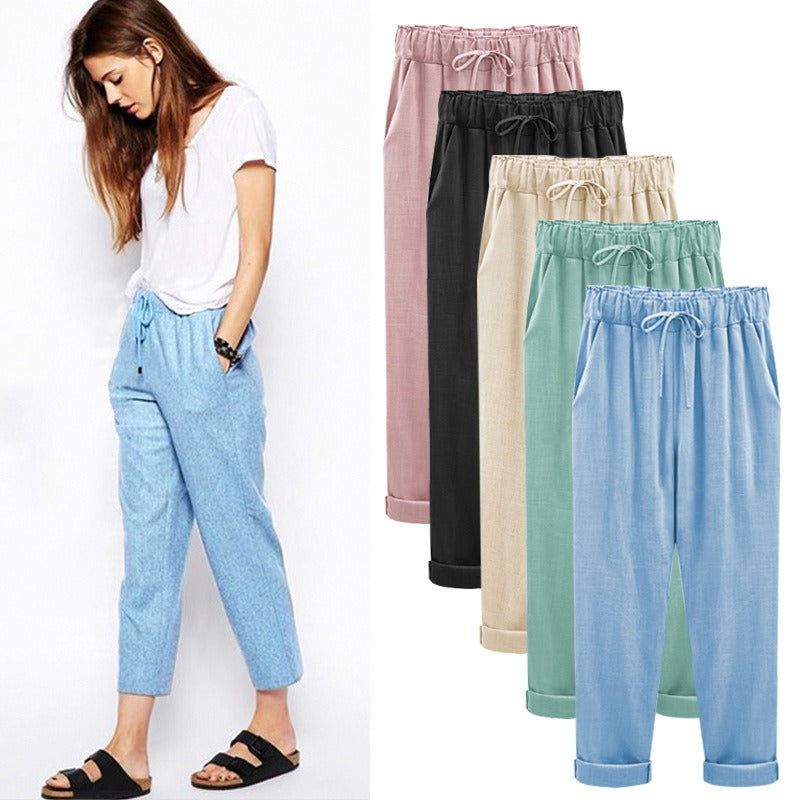Luisa - Summer Trousers Made Of Cotton Linen