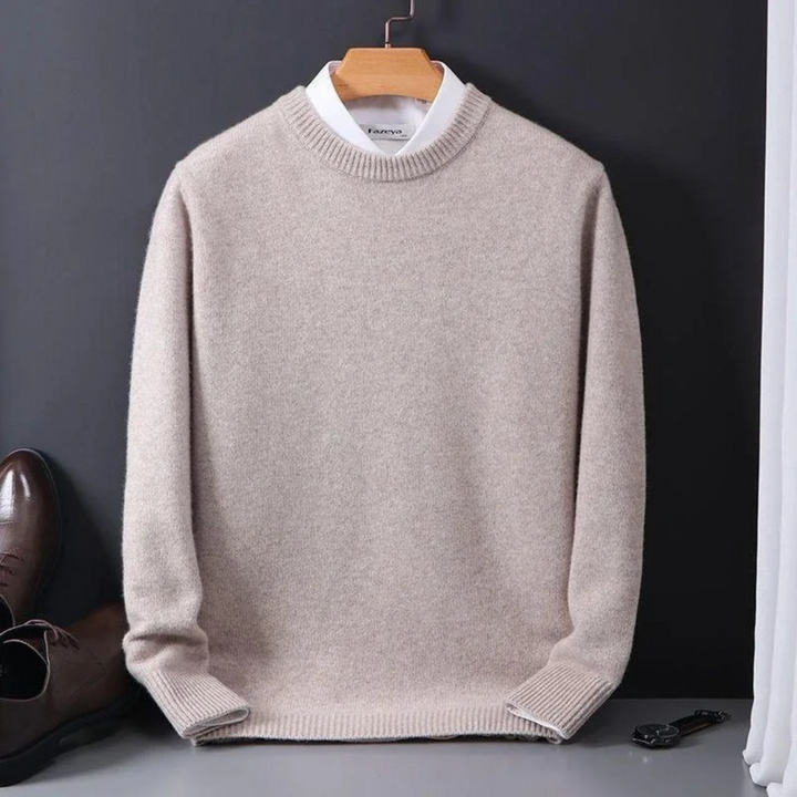 Noah | Cashmere Crew Neck Sweater with Refined Finish for Men