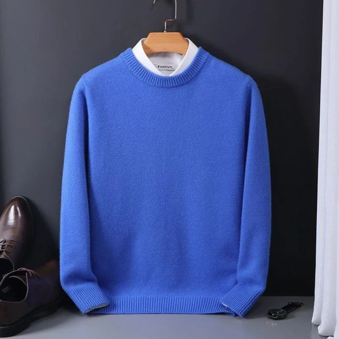 Noah | Cashmere Crew Neck Sweater with Refined Finish for Men