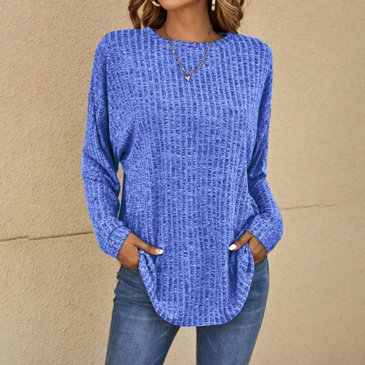 Clemence | Relaxed Fit Crew Neck Jumper with Long Sleeves for Women
