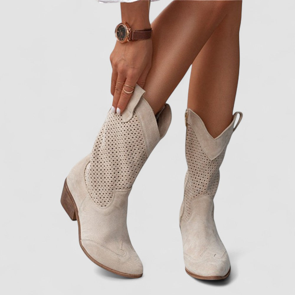 Rachel | Cushioned Western Ankle Boots with Gel Sole for Women
