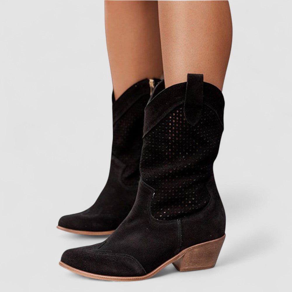 Rachel | Cushioned Western Ankle Boots with Gel Sole for Women
