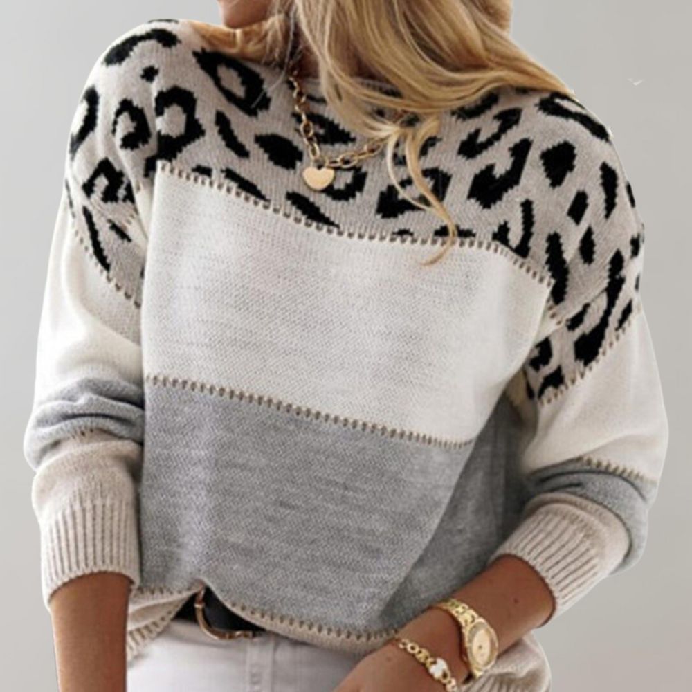 Ophélie - Elegant Leopard Print Sweater
