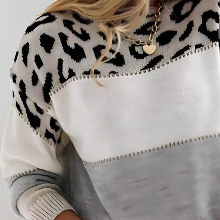 Ophélie - Elegant Leopard Print Sweater