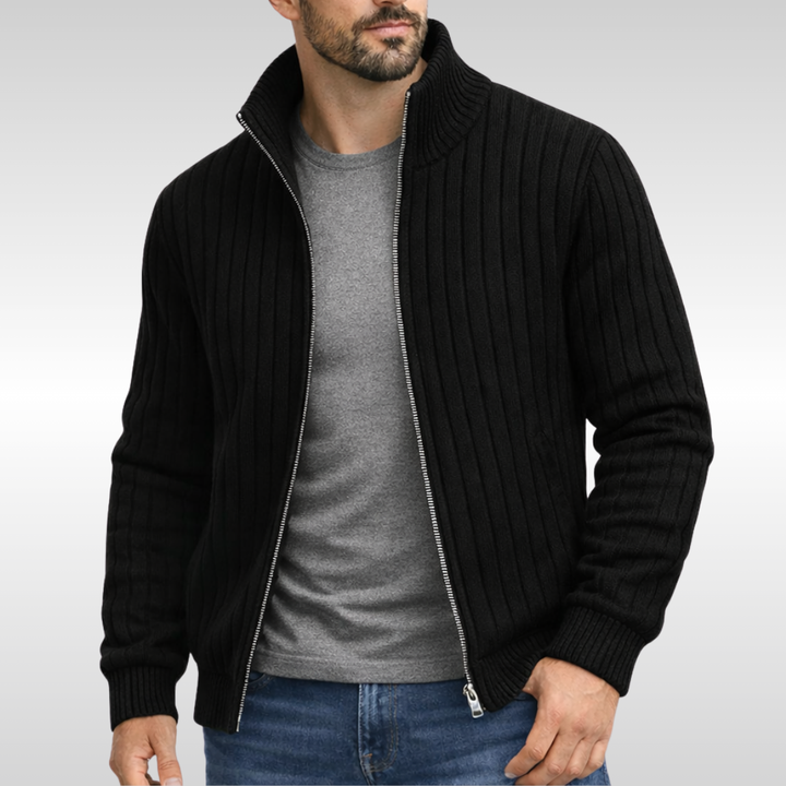 Montclair | Ribbed Zip Cardigan with Steady Everyday Build for Men