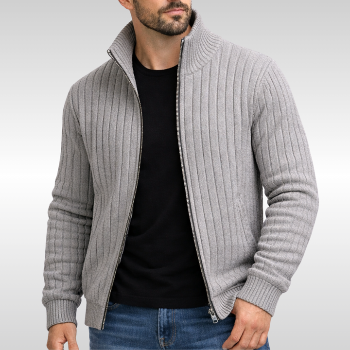 Montclair | Ribbed Zip Cardigan with Steady Everyday Build for Men