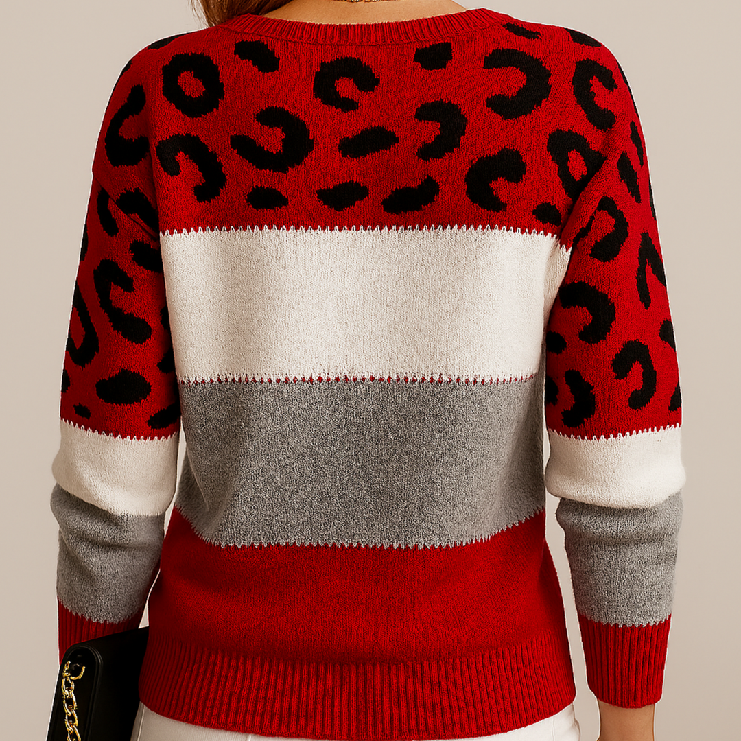 Ophélie - Elegant Leopard Print Sweater