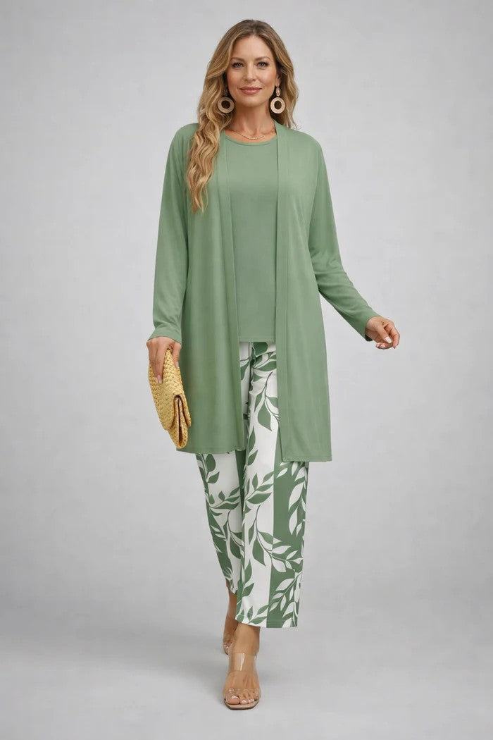 Jenilyn | Three Piece Set with Open Front Layer for Women