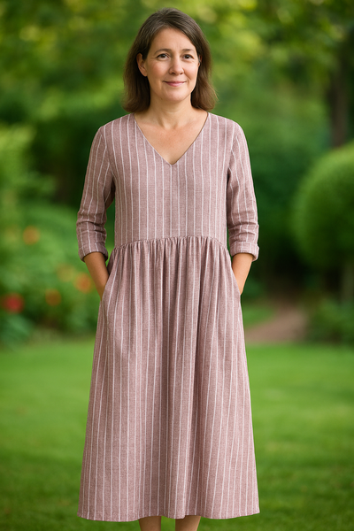 Dabria - Casual Classic Striped Dress