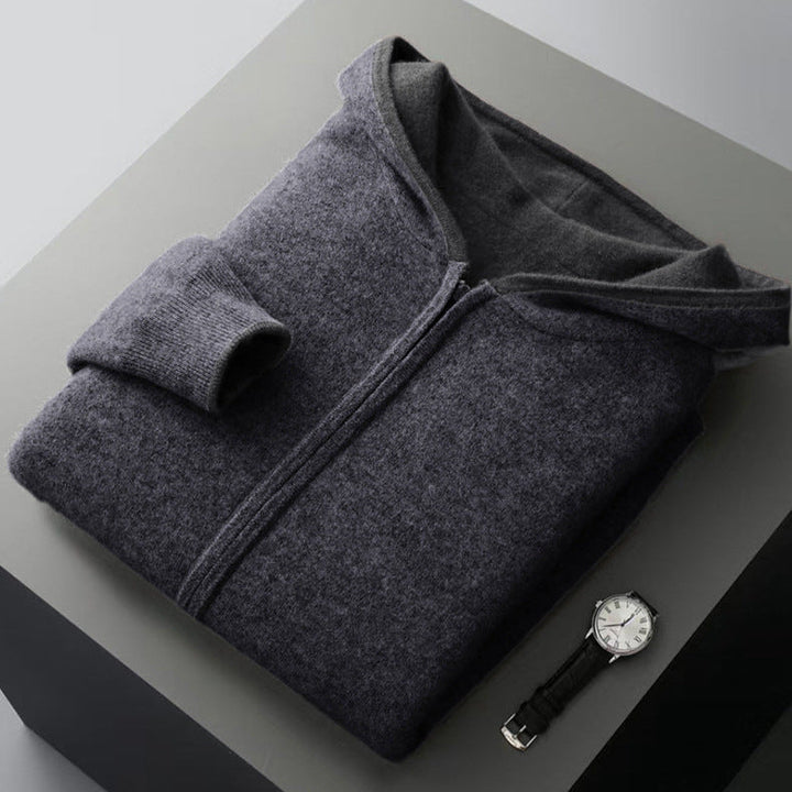 Nolan | Reversible Cashmere Hoodie with Two Tone Faces for Men
