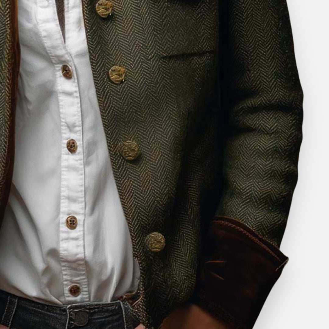 Eleanor | Tweed Jacket with Velvet Trim Detailing for Women