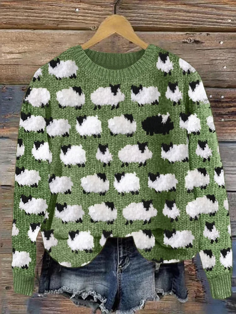Alexa | Christmas Tree Jumper with Festive Knitted Motif for Women