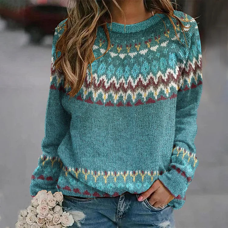 Finley | Boho Wave Knit Sweater with Relaxed Character for Women