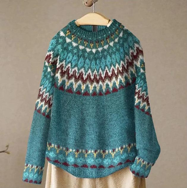 Finley | Boho Wave Knit Sweater with Relaxed Character for Women