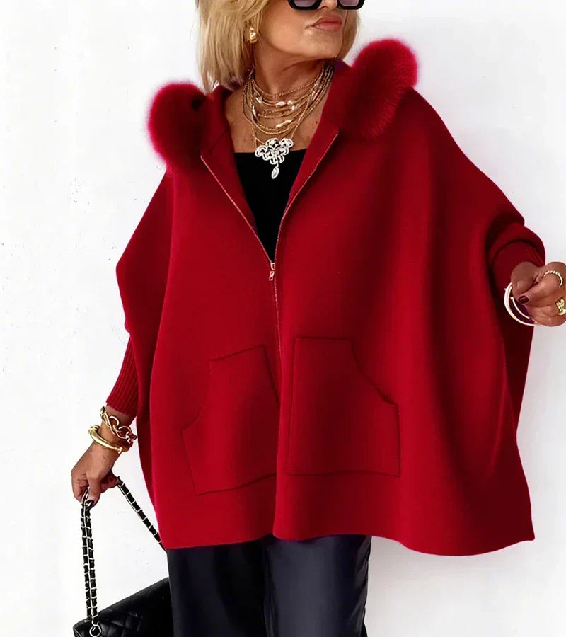 Maribelle | Hooded Winter Coat with Faux Fur Collar for Women
