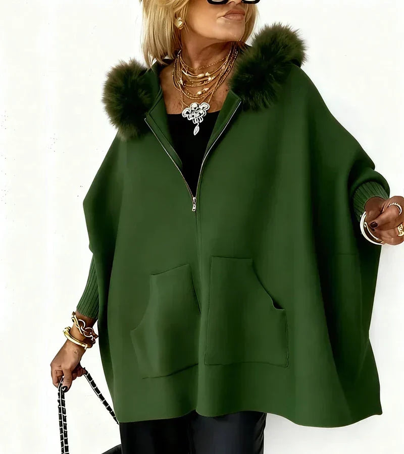 Maribelle | Hooded Winter Coat with Faux Fur Collar for Women