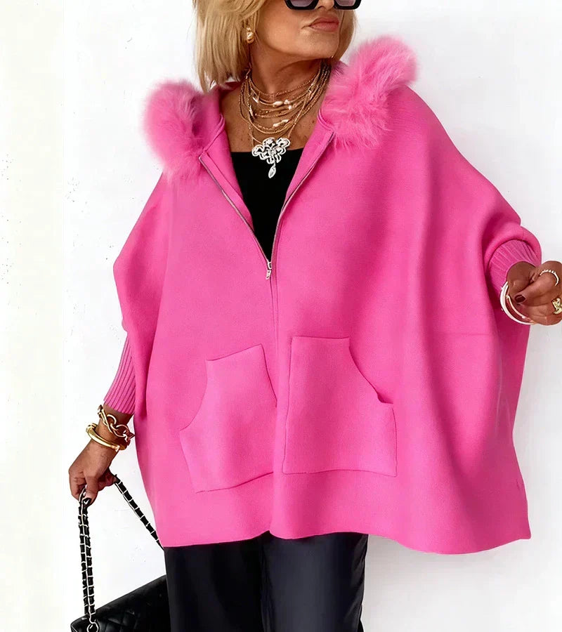 Maribelle | Hooded Winter Coat with Faux Fur Collar for Women