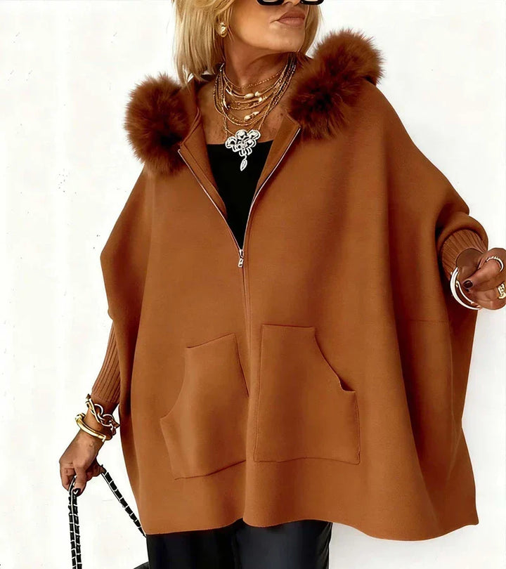 Maribelle | Hooded Winter Coat with Faux Fur Collar for Women