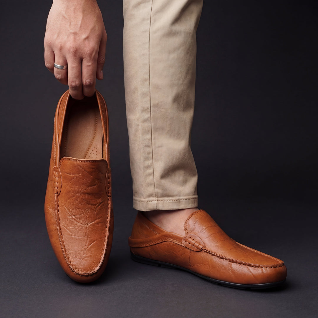 Emerson | Genuine Leather Loafers with Cushioned Sole for Men