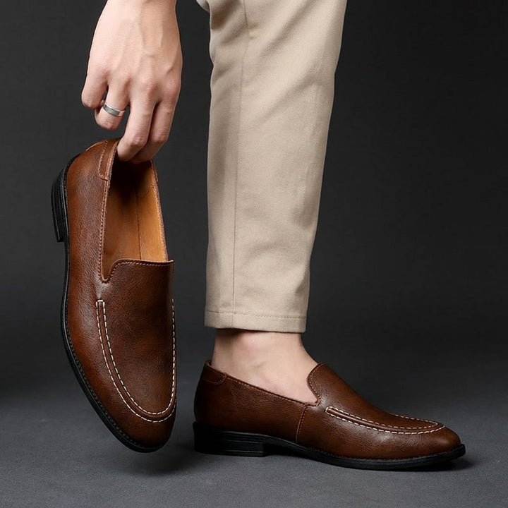 Grayson | Soft Leather Loafers with Precision Stitched Upper for Men