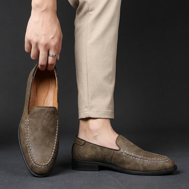 Grayson | Soft Leather Loafers with Precision Stitched Upper for Men