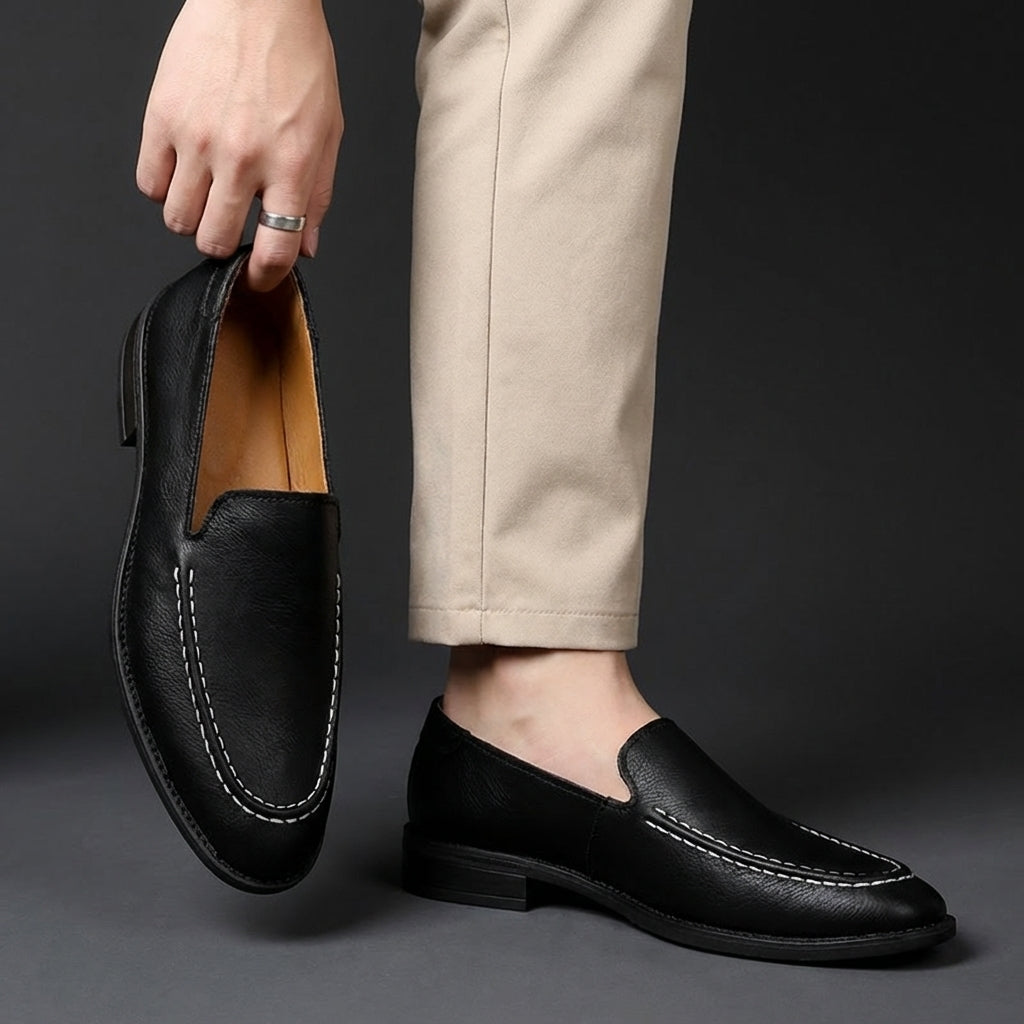 Grayson | Soft Leather Loafers with Precision Stitched Upper for Men