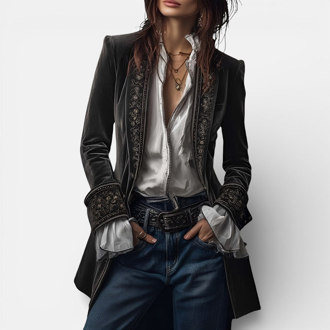 Eliza | Elegant Velvet Jacket with Rich Depth of Colour for Women