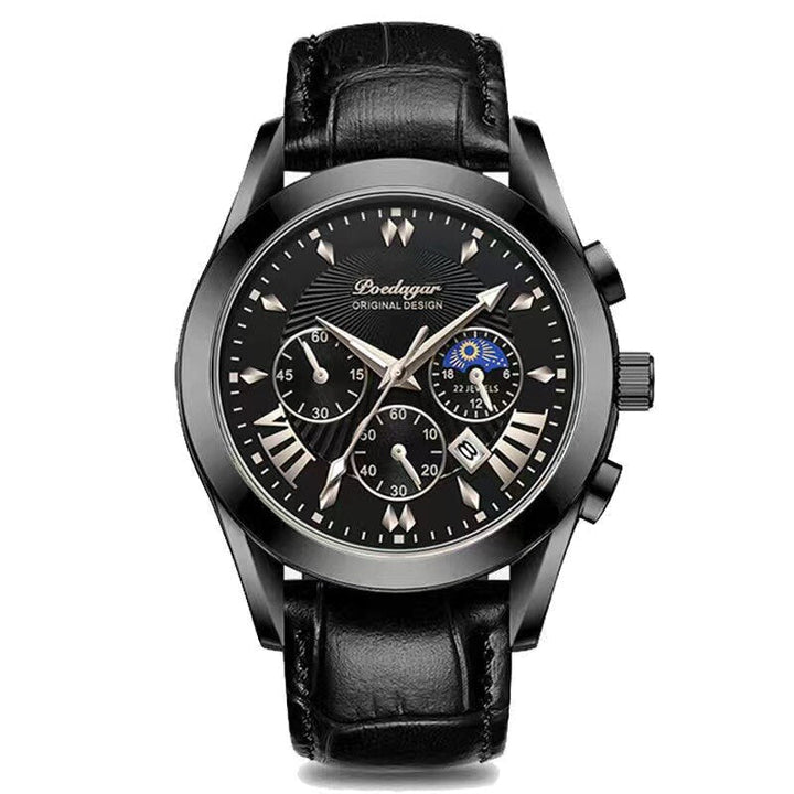 Luxury Watch With Leather Strap
