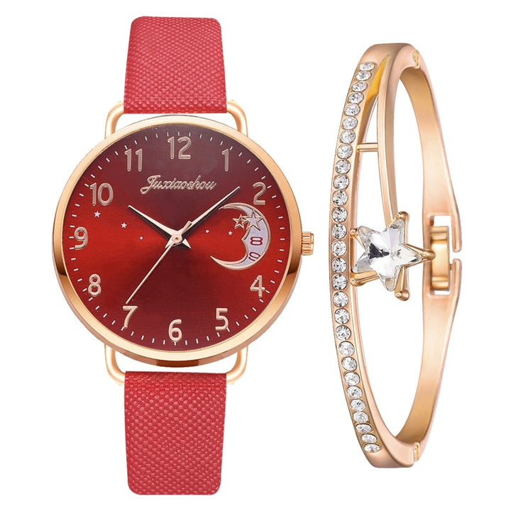 Watch With Moon Transmission And Bracelet Set
