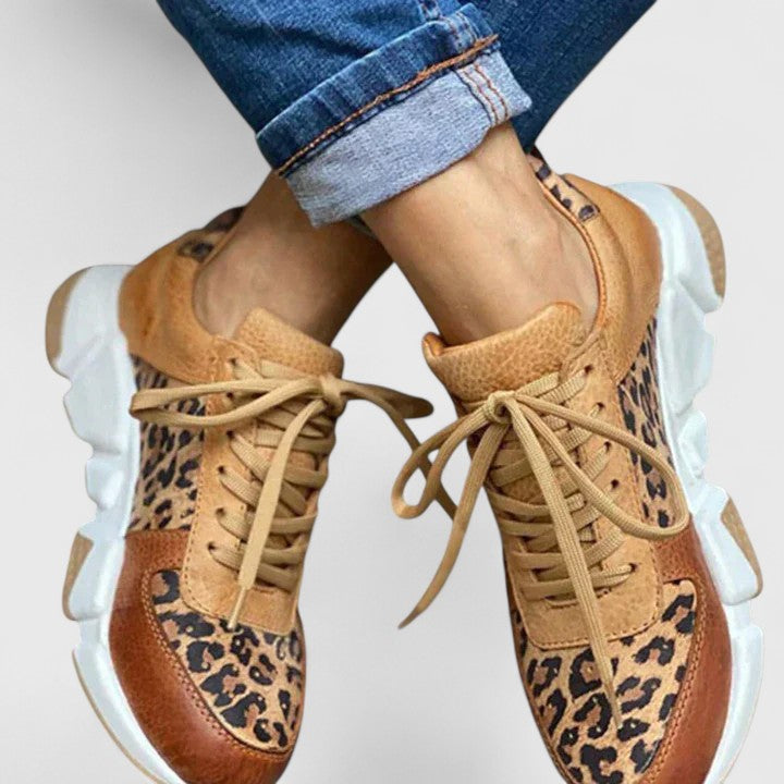 Pravira | Leopard Print Shoes with Enhanced Arch Support for Women