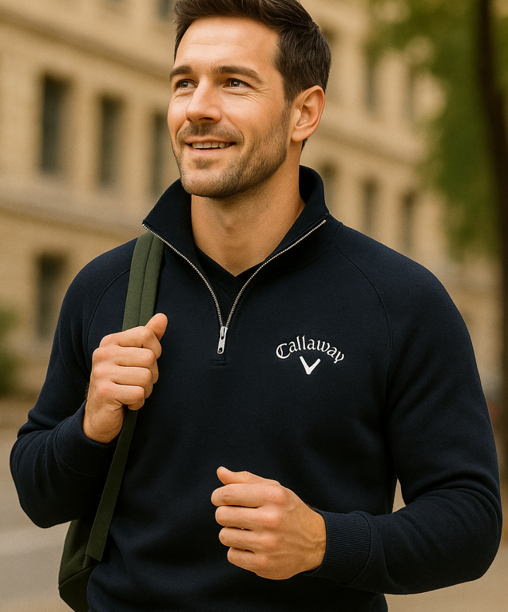 Elar | Lightweight Fleece Half Zip Jumper with Classic Collar for Men
