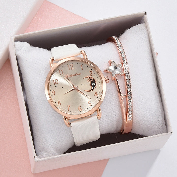 Watch With Moon Transmission And Bracelet Set
