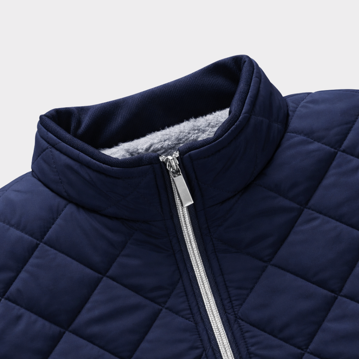 Mason | Quilted Jacket with Fleece Lining and Zip Front for Men