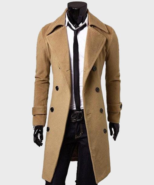 Double-Buttoned Wool Coat