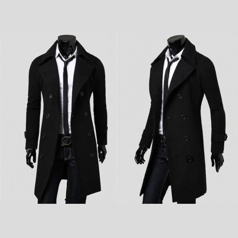 Double-Buttoned Wool Coat