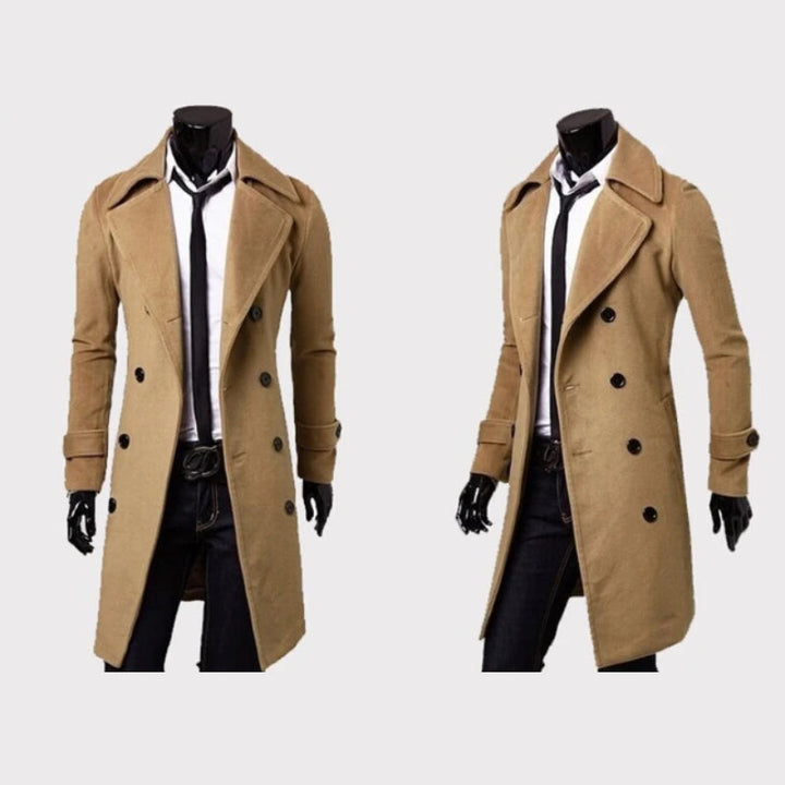 Double-Buttoned Wool Coat