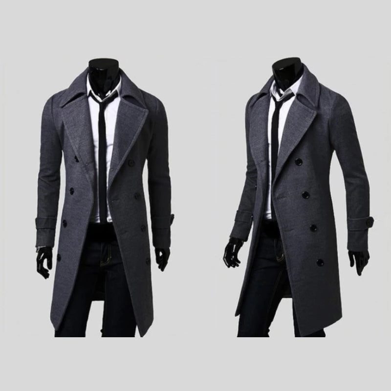 Double-Buttoned Wool Coat