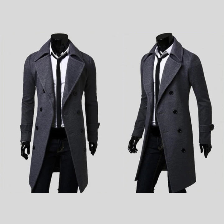Double-Buttoned Wool Coat