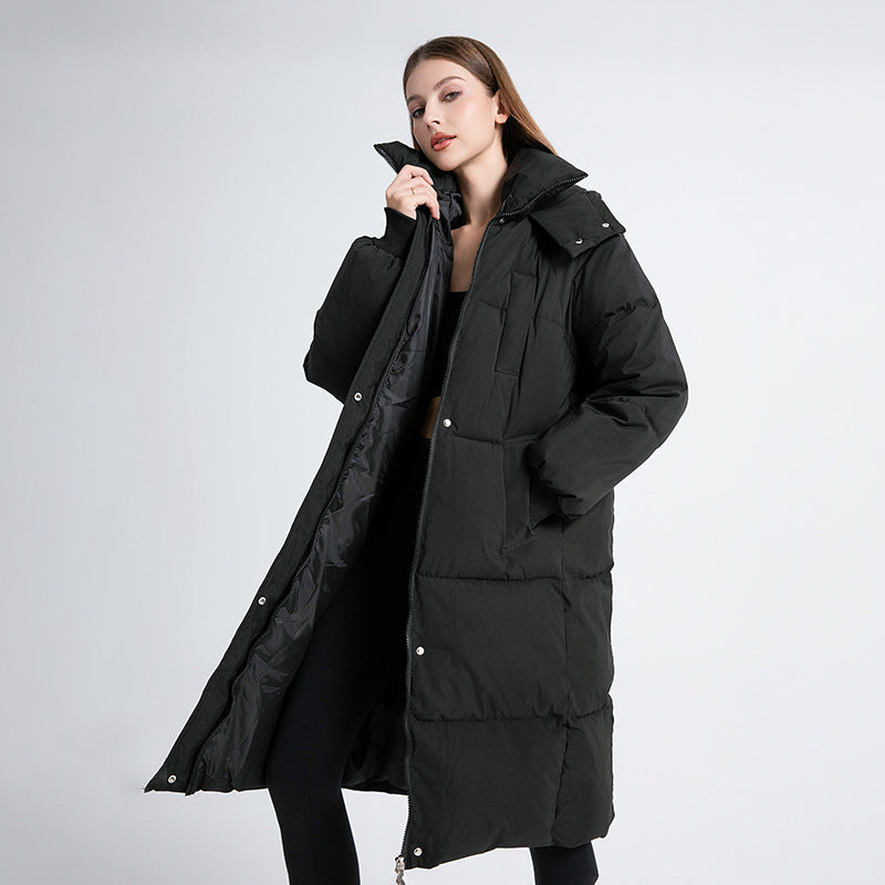 Marguerite | Classic Hooded Long Puffer Coat with Warm Fill for Women