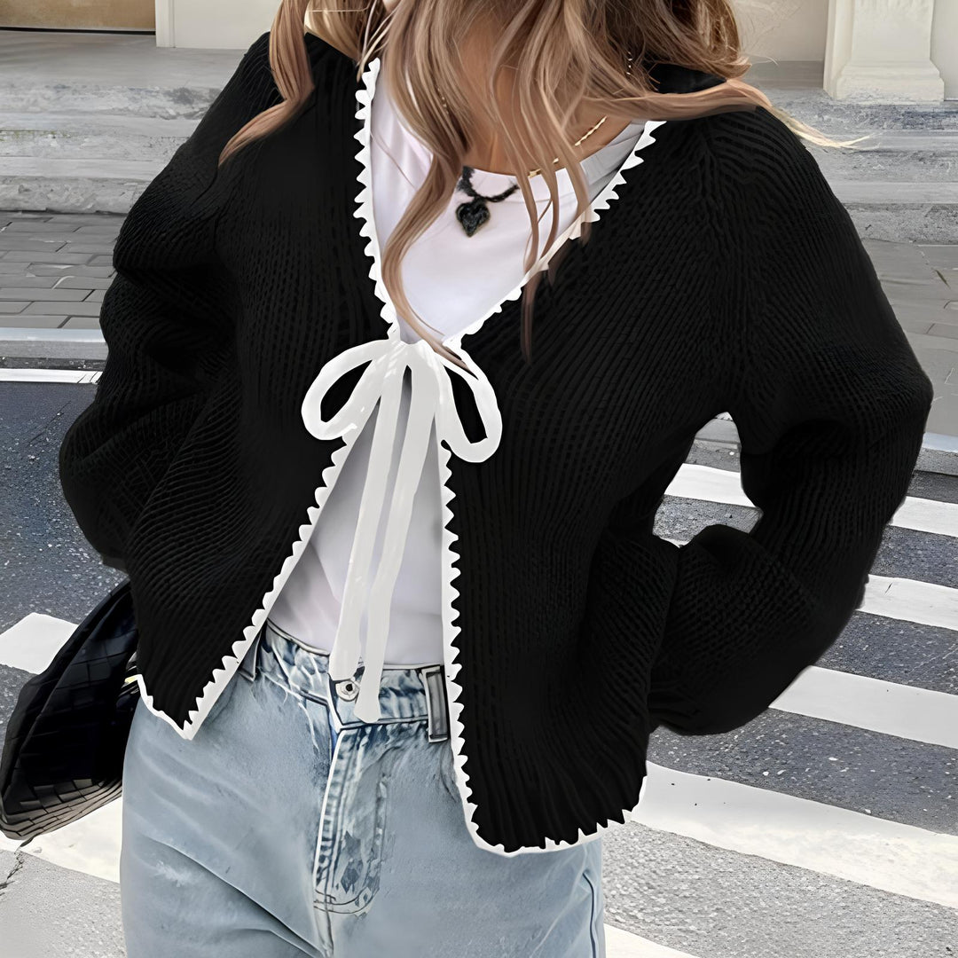 Alula | Open Front Ribbed Cardigan with Long Sleeves for Women