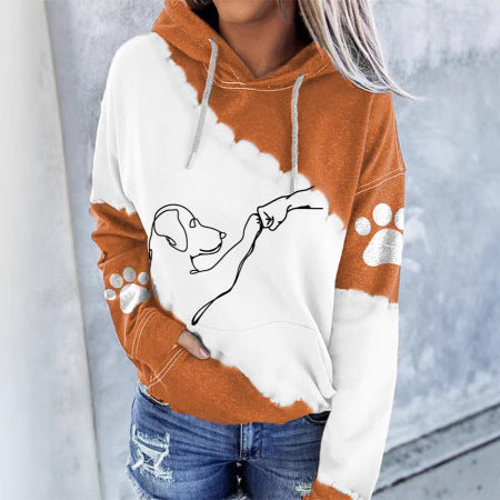 Furever | Pet Graphic Hoodie with Artistic Illustrated Design for Women