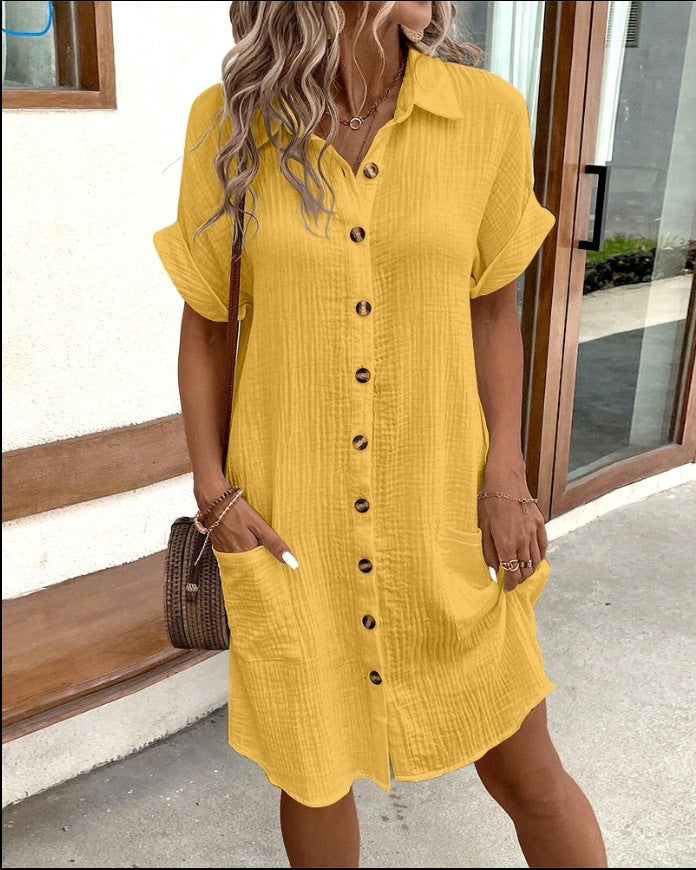 Melsie - Comfortable Shirt Dress