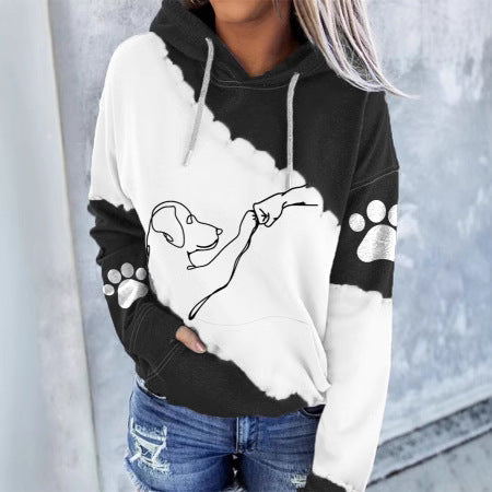 Furever | Pet Graphic Hoodie with Artistic Illustrated Design for Women