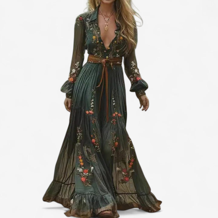 Rachel Embroidered Maxi Dress