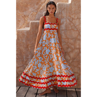 Jovie - Sleeveless Floral Printed Loose Dress