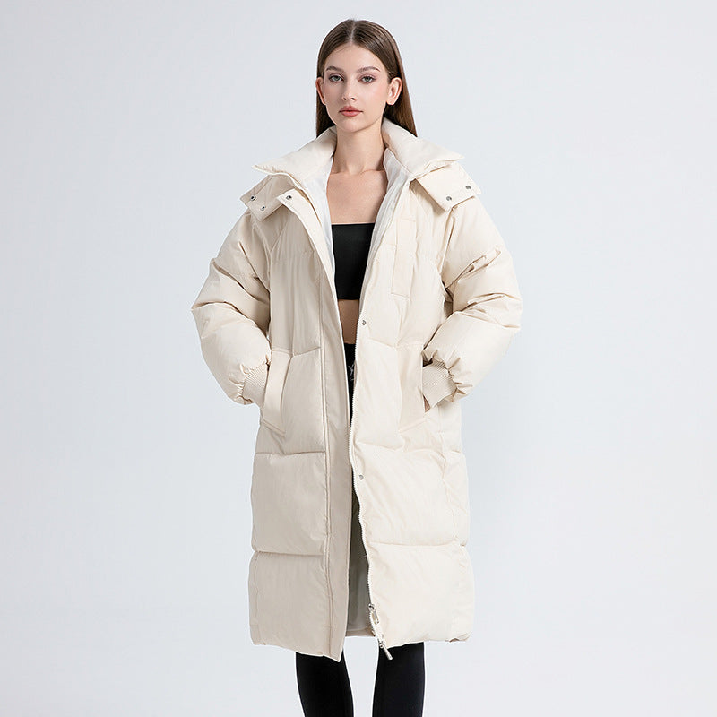 Marguerite | Classic Hooded Long Puffer Coat with Warm Fill for Women