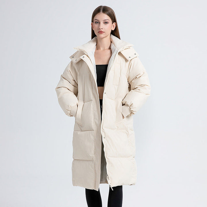 Marguerite | Classic Hooded Long Puffer Coat with Warm Fill for Women